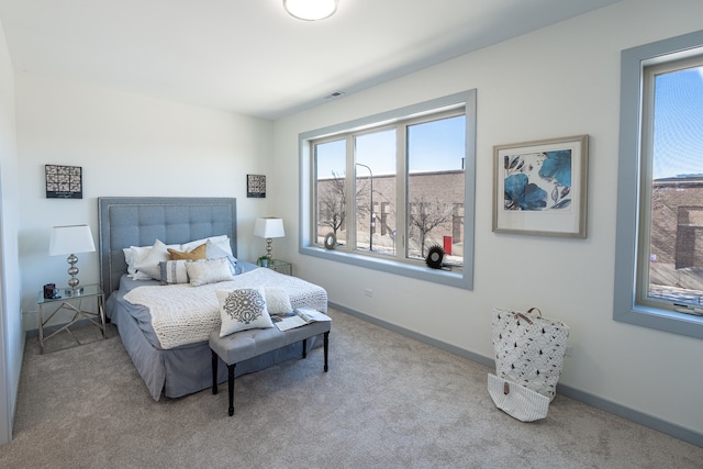 view of carpeted bedroom