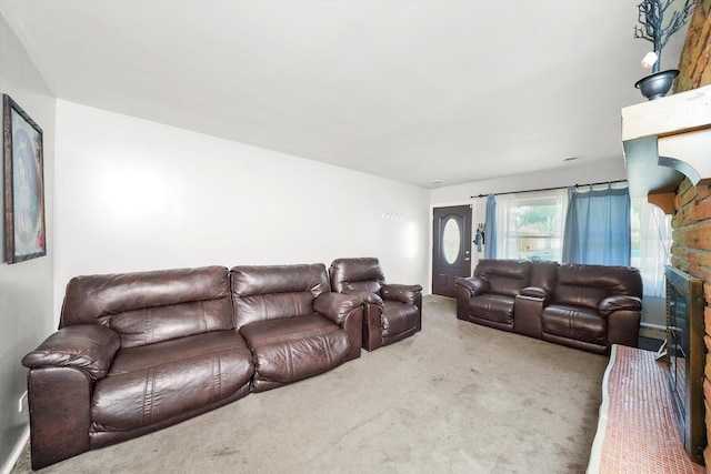 view of carpeted living room