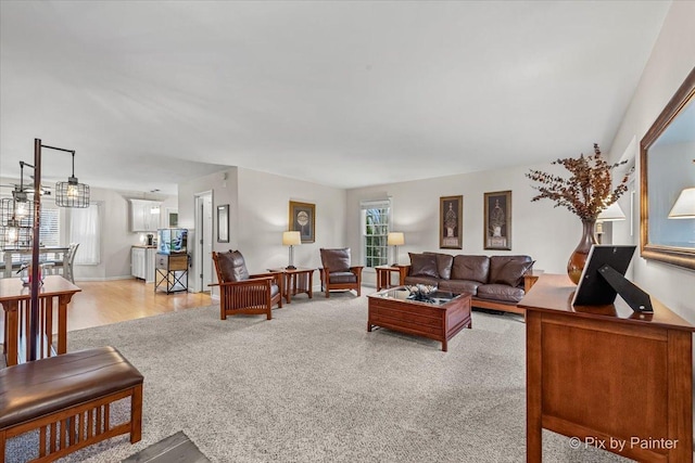 view of carpeted living room