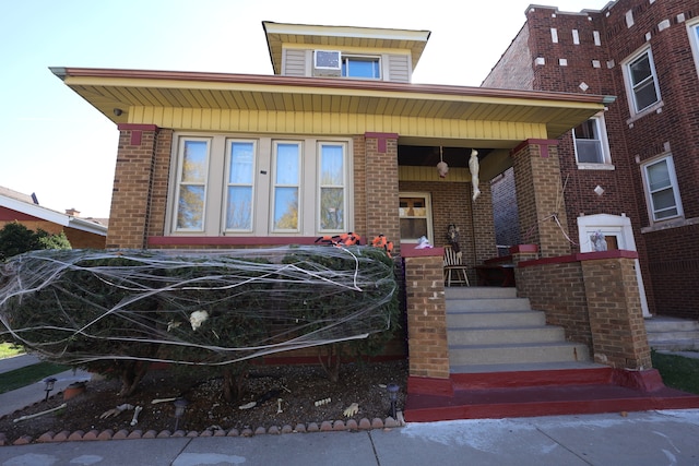 view of front of home with a porch