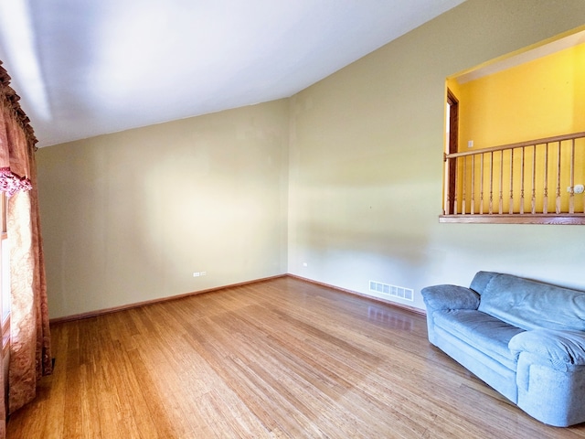 unfurnished room with light hardwood / wood-style floors