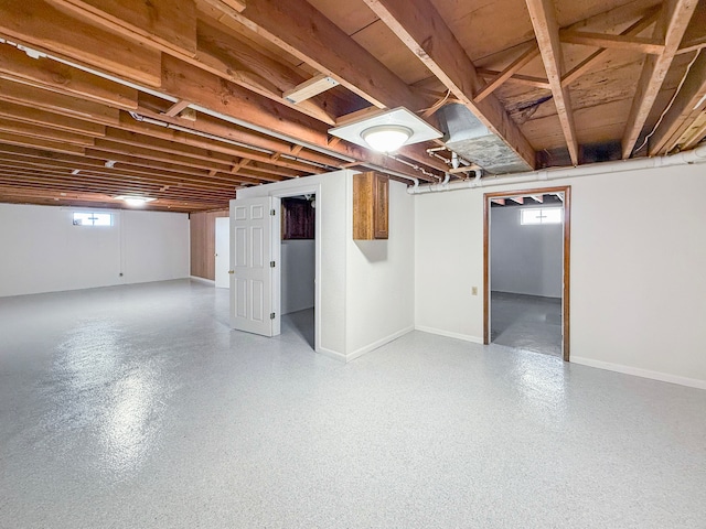 view of basement