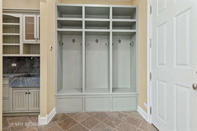 mudroom with sink