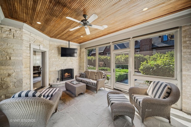 view of sunroom