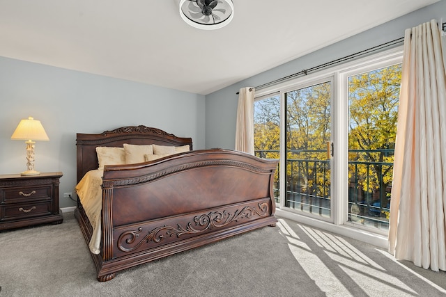 view of carpeted bedroom