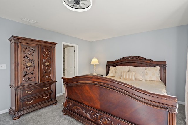 view of carpeted bedroom