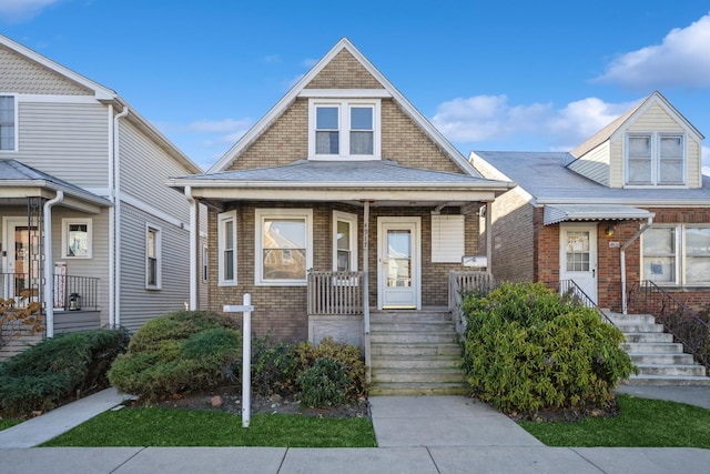 multi unit property with covered porch