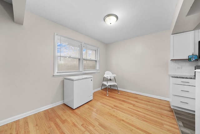 interior space with light wood-type flooring