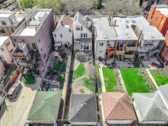 aerial perspective of suburban area