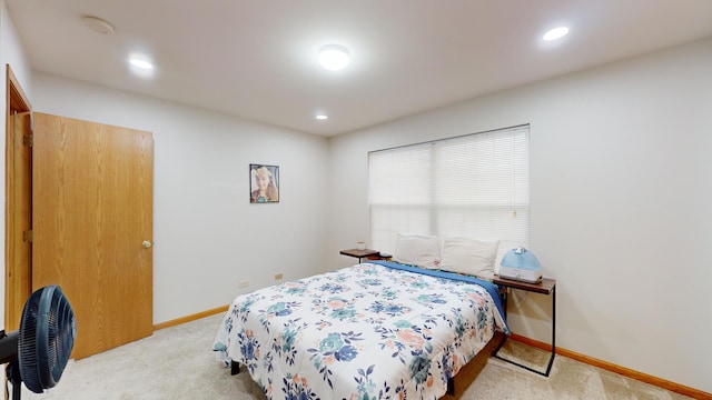 view of carpeted bedroom