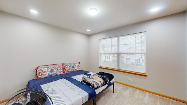 bedroom with carpet floors