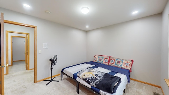 view of carpeted bedroom