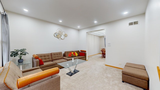 view of carpeted living room