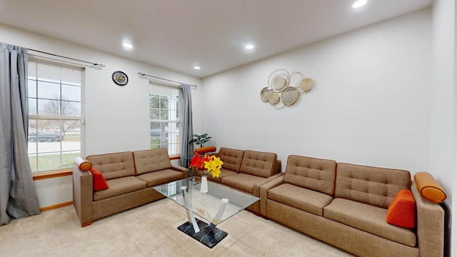 view of carpeted living room