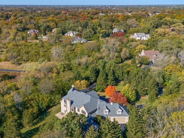 239 Indian Trail Rd, North Barrington, IL 60010 - aerial view of property and surrounding area featuring a heavily wooded area