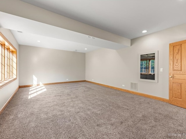 view of carpeted empty room