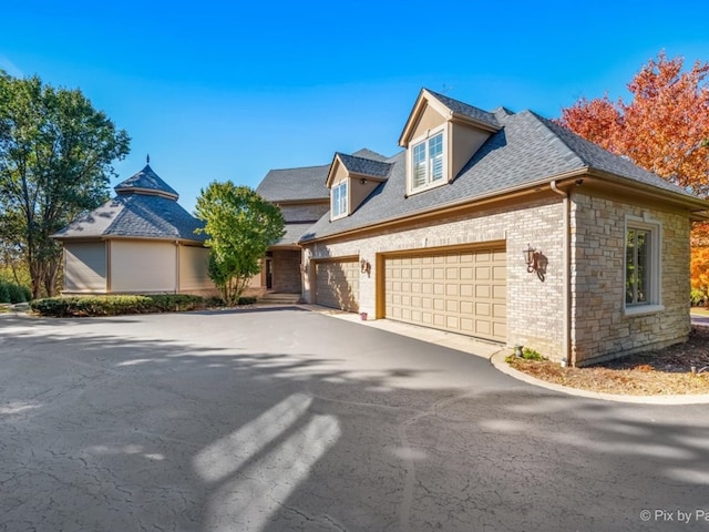 exterior space featuring a garage