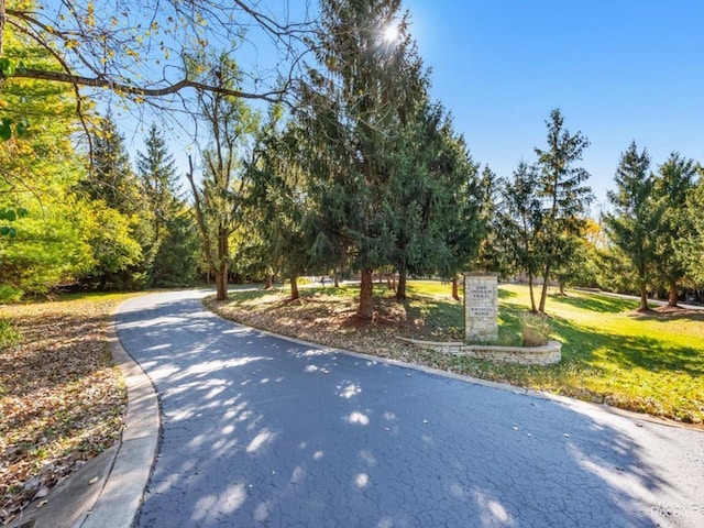 239 Indian Trail Rd, North Barrington, IL 60010 - surrounding community with a yard and view of wooded area