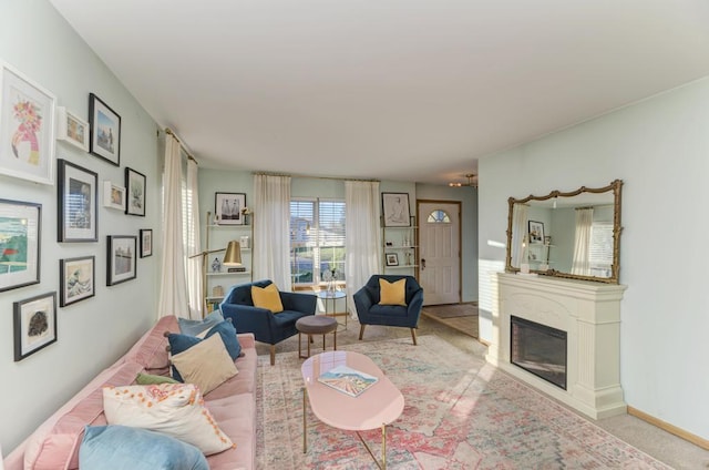 view of carpeted living room