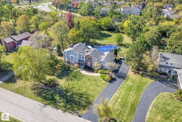 birds eye view of property featuring a residential view