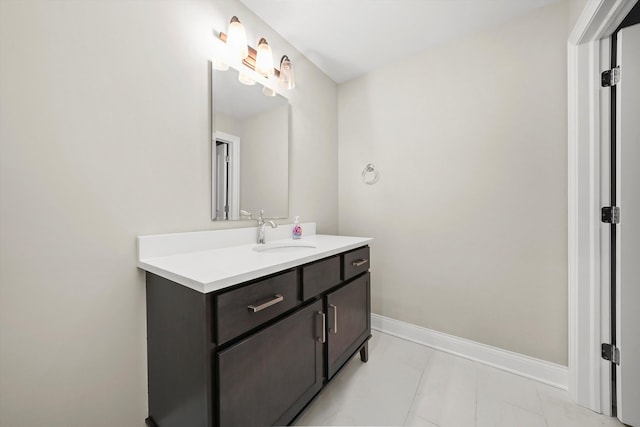 bathroom featuring vanity and tile patterned floors