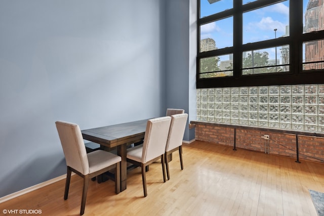 dining room featuring light hardwood / wood-style floors