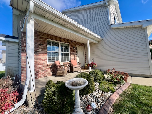 exterior space featuring covered porch