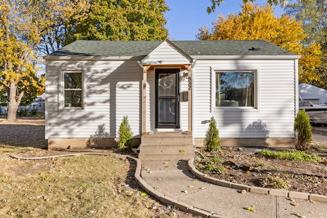 view of bungalow