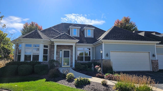 view of front facade with a garage