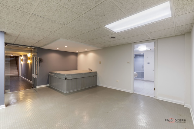 bar with a drop ceiling