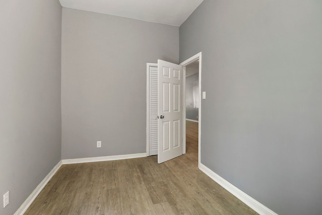 unfurnished room featuring light wood-type flooring