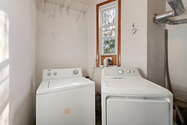 laundry room featuring washing machine and dryer