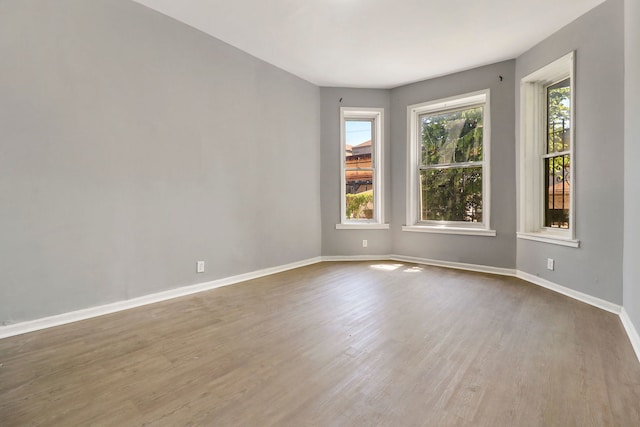 unfurnished room featuring wood-type flooring