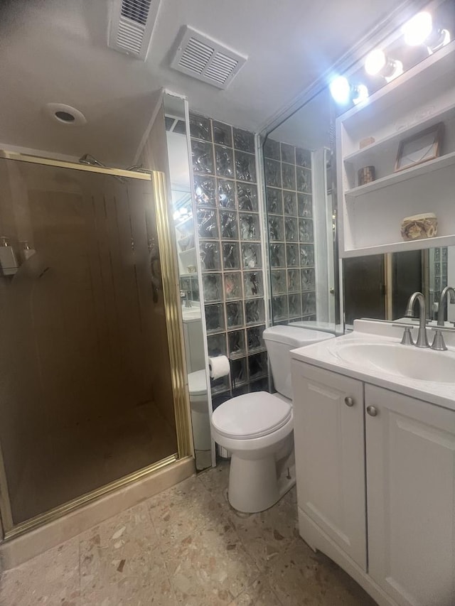 1817 E 171st Pl, South Holland, IL 60473 - full bathroom featuring a stall shower, toilet, and vanity