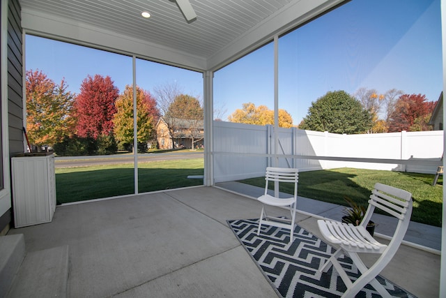 unfurnished sunroom featuring a healthy amount of sunlight