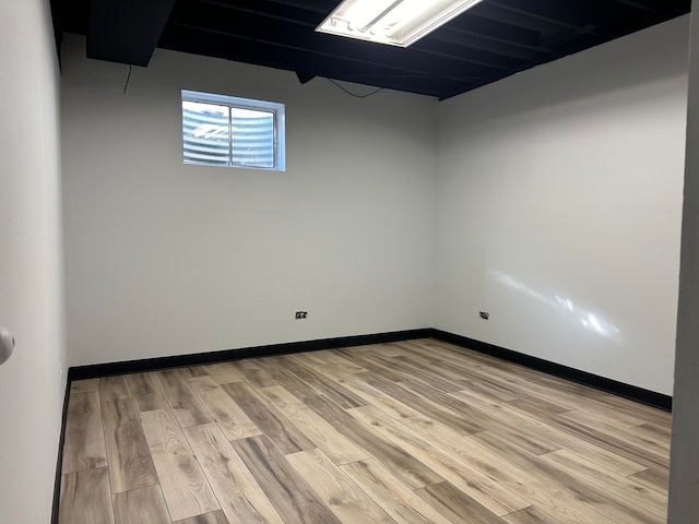 empty room featuring light hardwood / wood-style floors