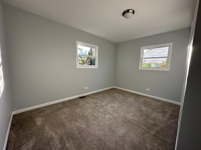 carpeted empty room with a wealth of natural light