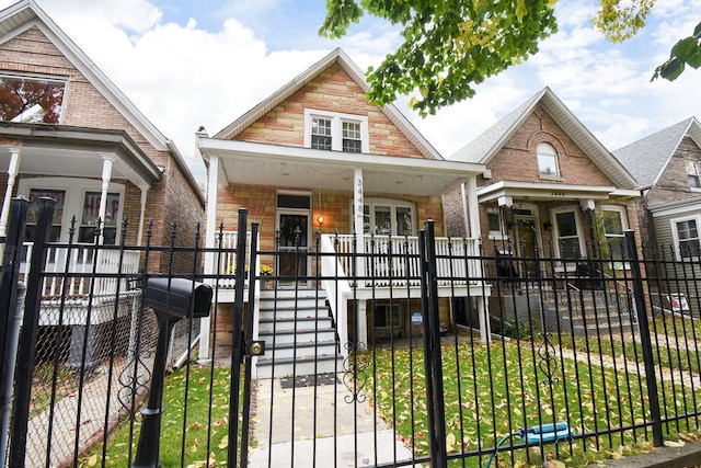 view of front of home with a porch