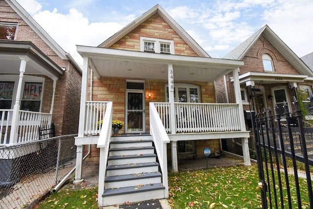 bungalow-style house with covered porch