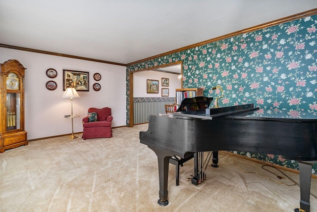 1617 Cimarron Dr, New Lenox, IL 60451 - living area with crown molding and carpet