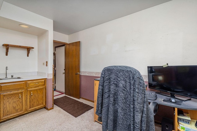 1617 Cimarron Dr, New Lenox, IL 60451 - office space with a sink and light colored carpet
