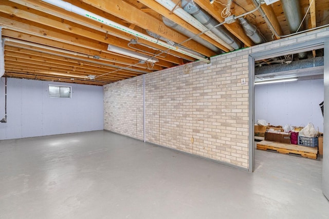 1617 Cimarron Dr, New Lenox, IL 60451 - basement featuring brick wall