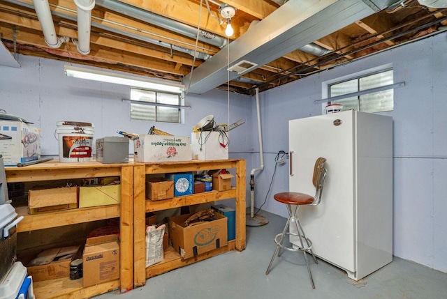 1617 Cimarron Dr, New Lenox, IL 60451 - basement with freestanding refrigerator