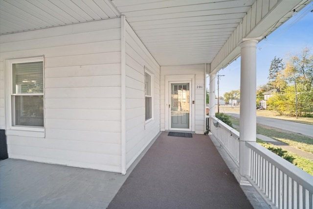 view of patio / terrace with a porch