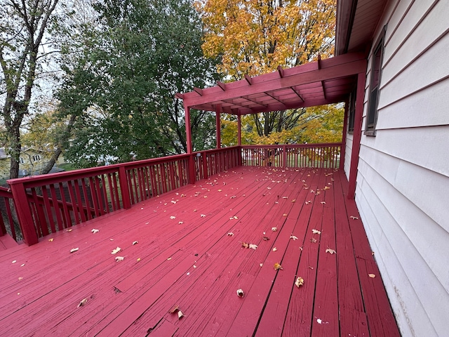 deck with a pergola