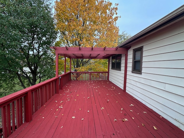 deck with a pergola