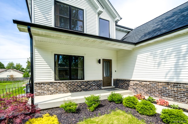 property entrance with a porch