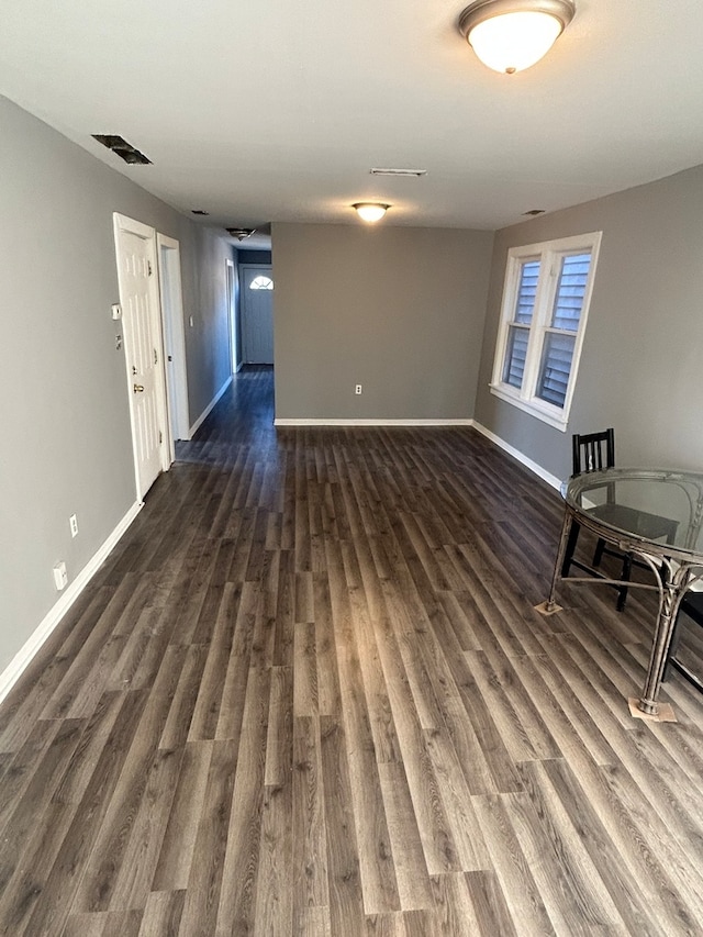 interior space featuring dark hardwood / wood-style floors