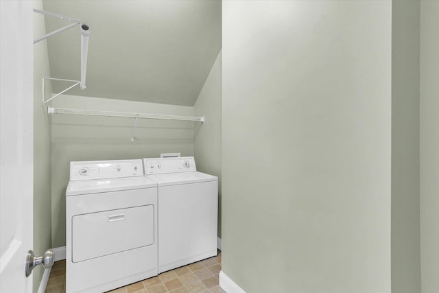 laundry area featuring washer and clothes dryer