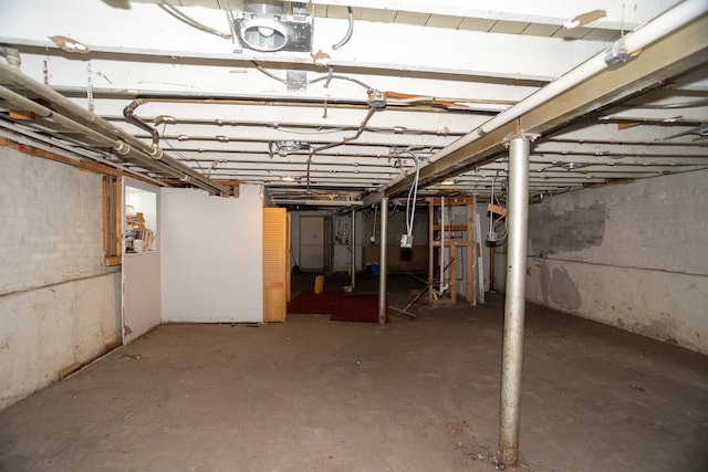 view of basement